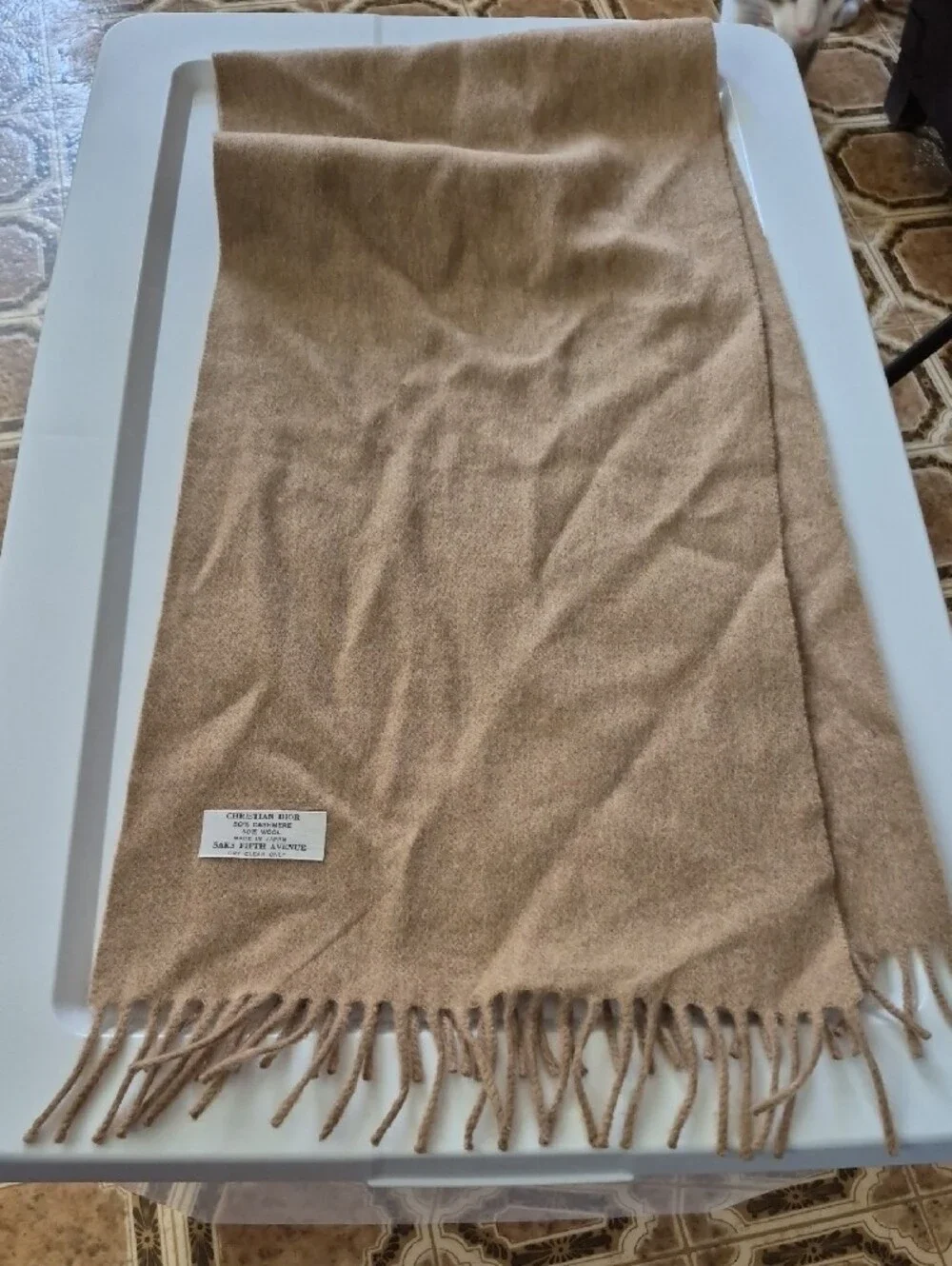 Dior Men's Scarf in Camel